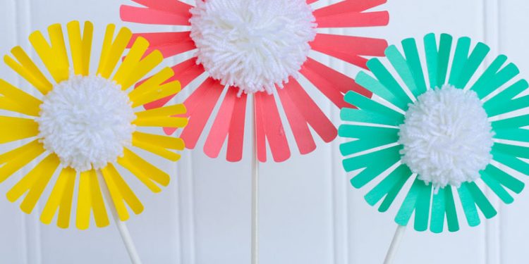 Colorful Flower Cake Toppers