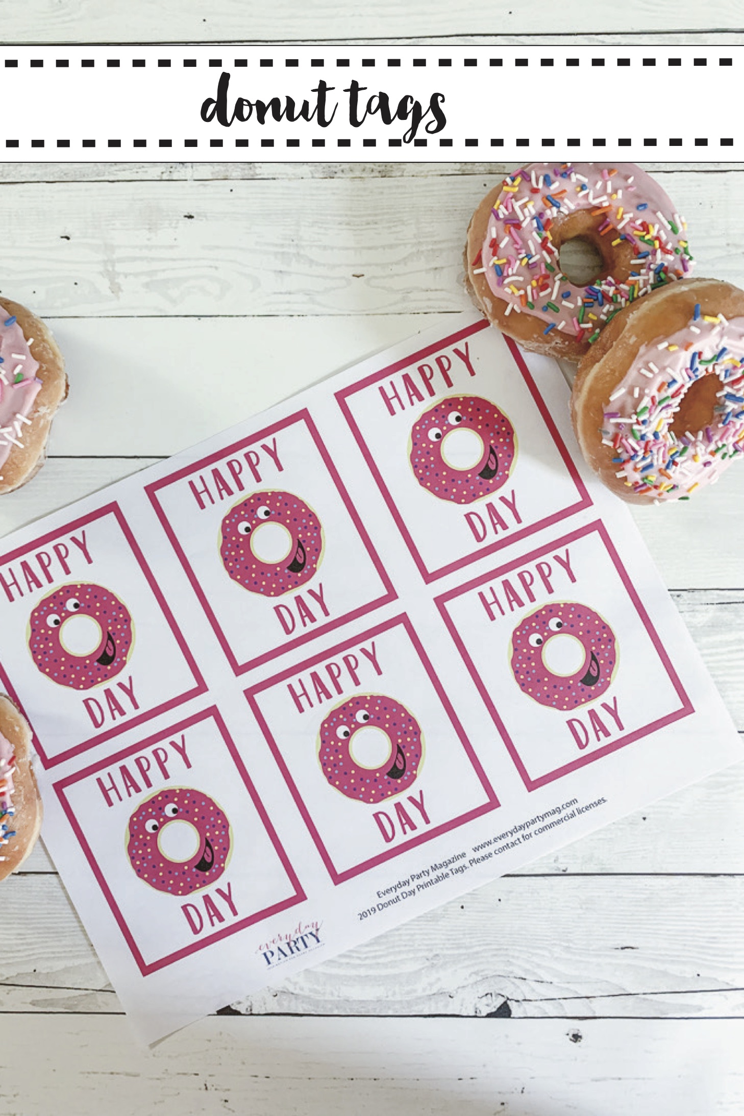 Free Printable Donut Day Tags