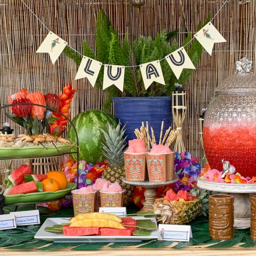 Luau Party Food Table