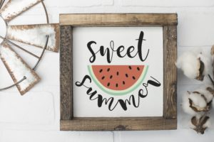 Sweet Summer Watermelon Farmhouse Sign