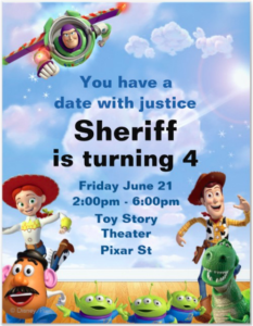 Toy Story Party Invitation