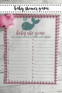 Whale Baby Shower Games