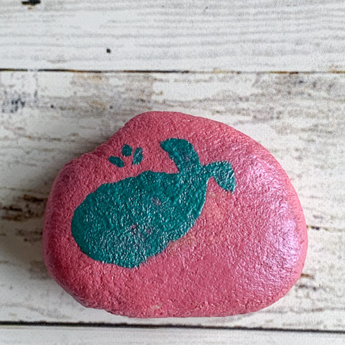 Whale Painted Rock