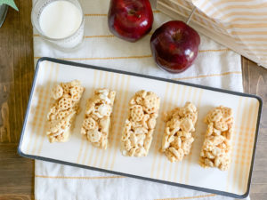 Cereal Bars Apples Milk