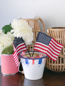 American Flags Nautical Bucket