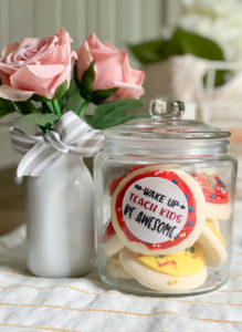 Cookie Jar and Flowers