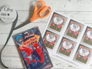 Super Hero Coloring Book Printable Tags Scissors