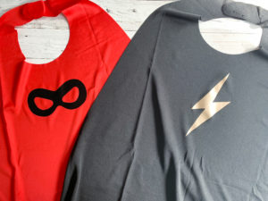 Red and Black Super Hero Capes