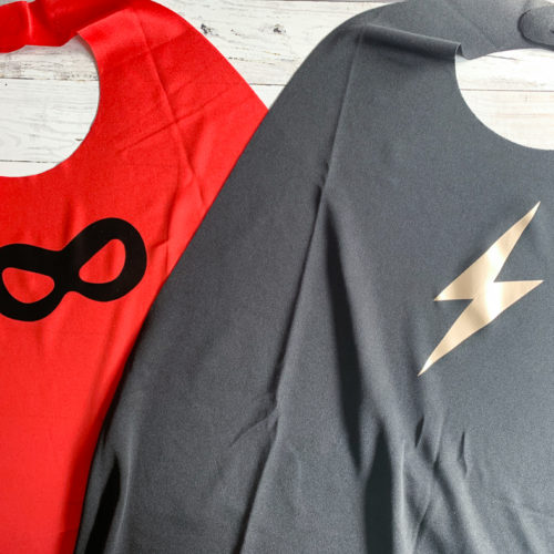 Red and Black Super Hero Capes