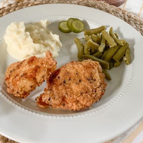 Southern Fried Chicken Dinner Plate