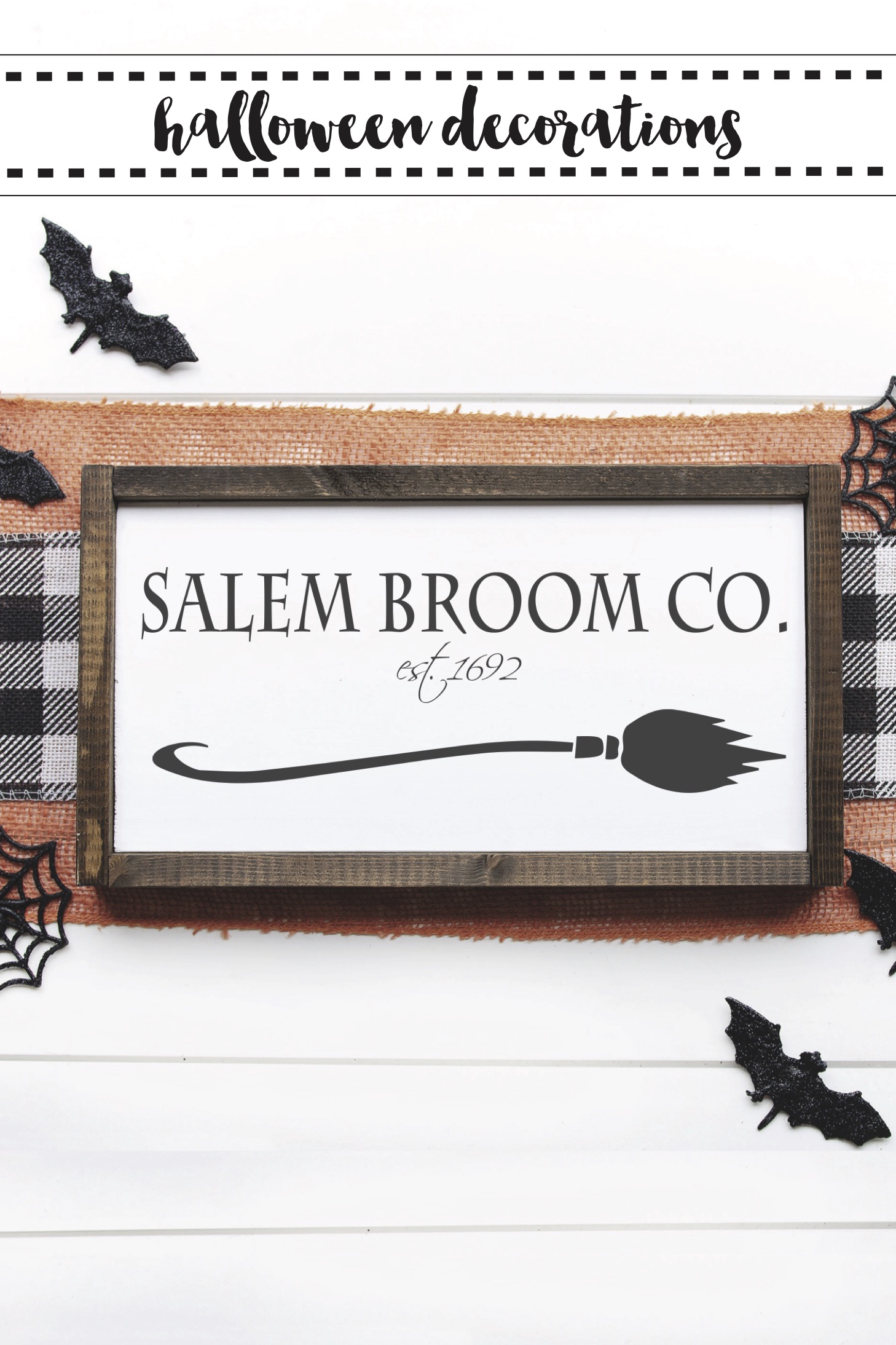 Salem Broom Co Halloween Sign 