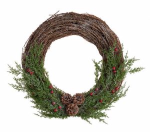 Pinecone and Berry Wreath