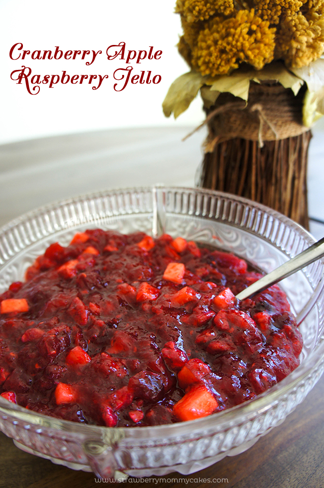 Thanksgiving Side Dish Cranberry Apple Raspberry Jello