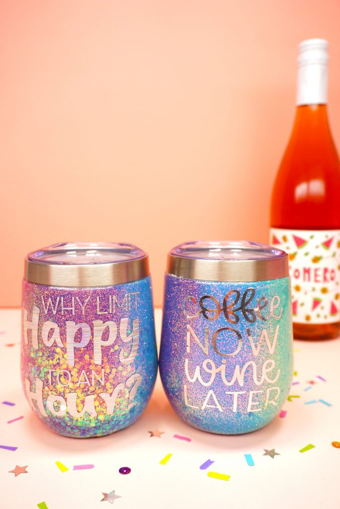 Happiness Is Homemade Glitter Tumblers