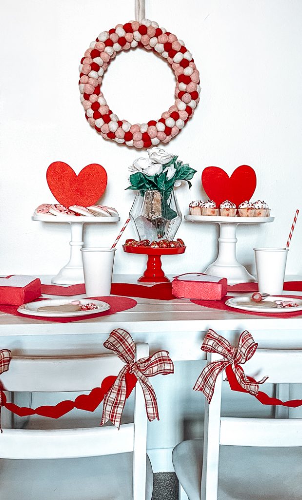 Red and White Valentine's Day Table