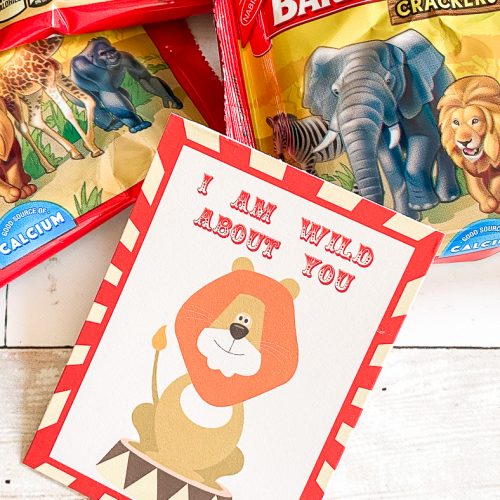 Lion Valentine Card Circus Cookies