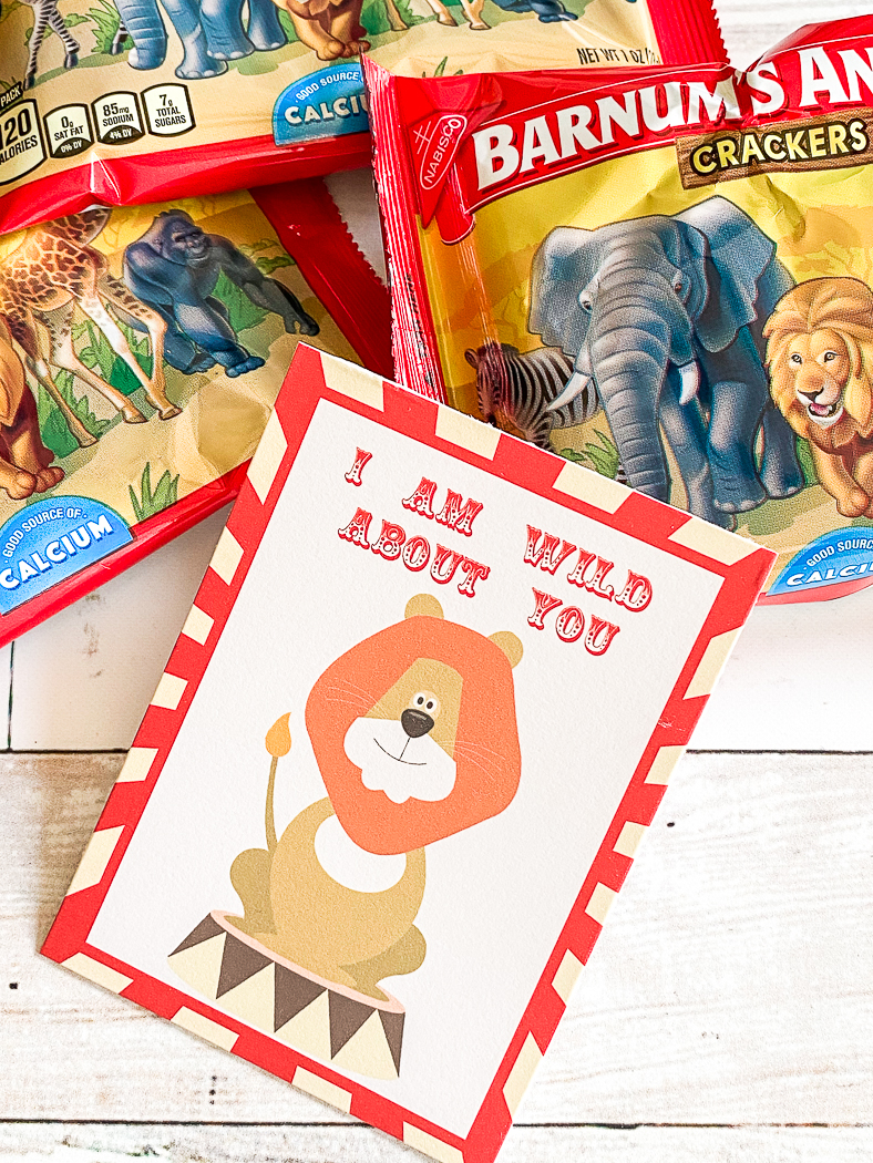 Lion Valentine Card Circus Cookies