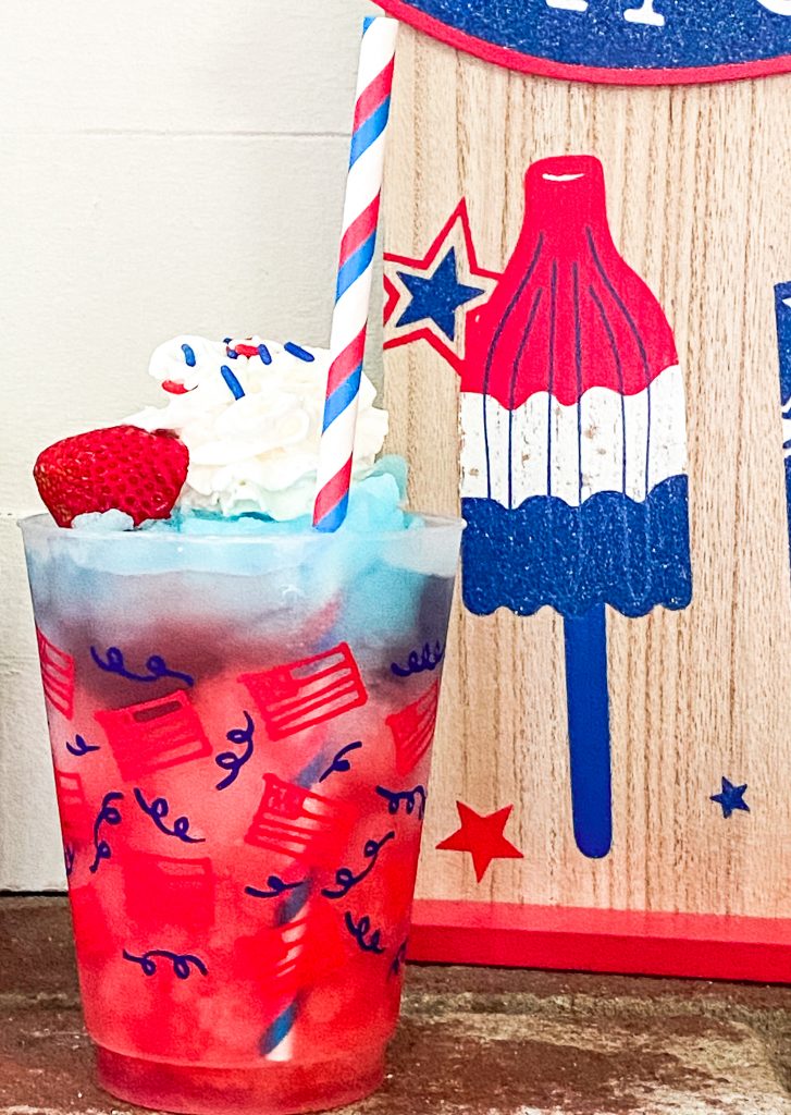 Red, white, and Blue Frozen Drink