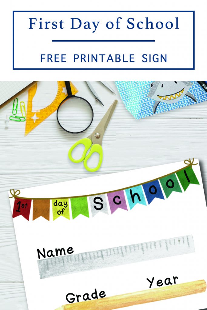 Kids Desk - First Day of School Sign