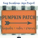 Orange Pumpkin Patch Sign