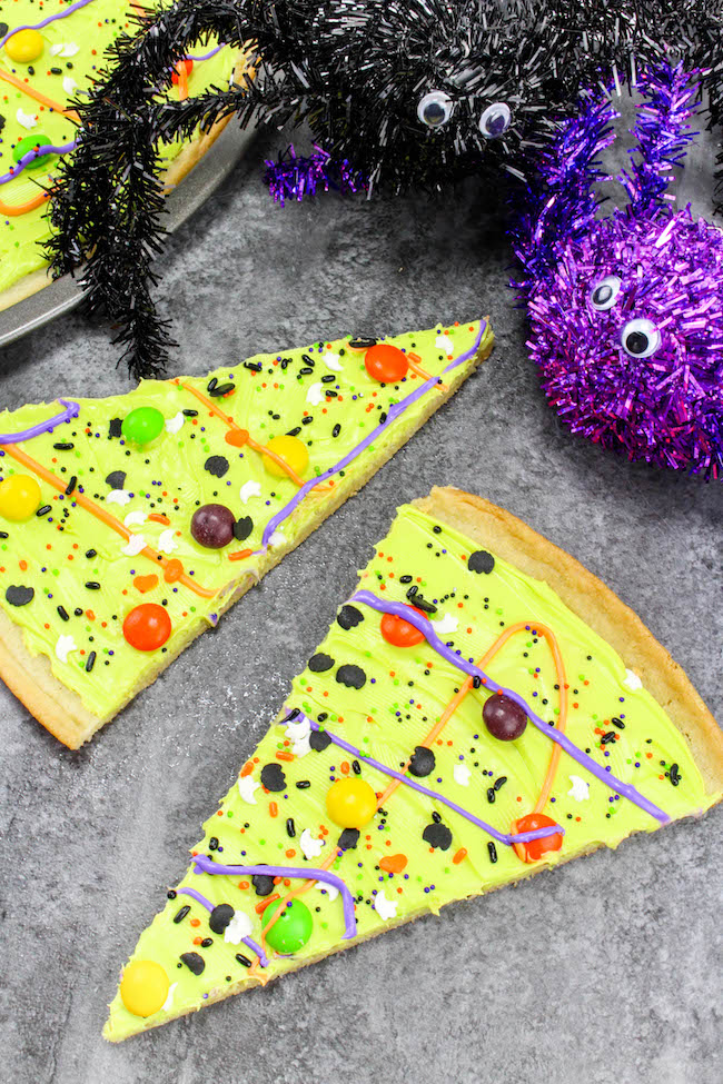 Spider Decoration Cookie Pizza Slices