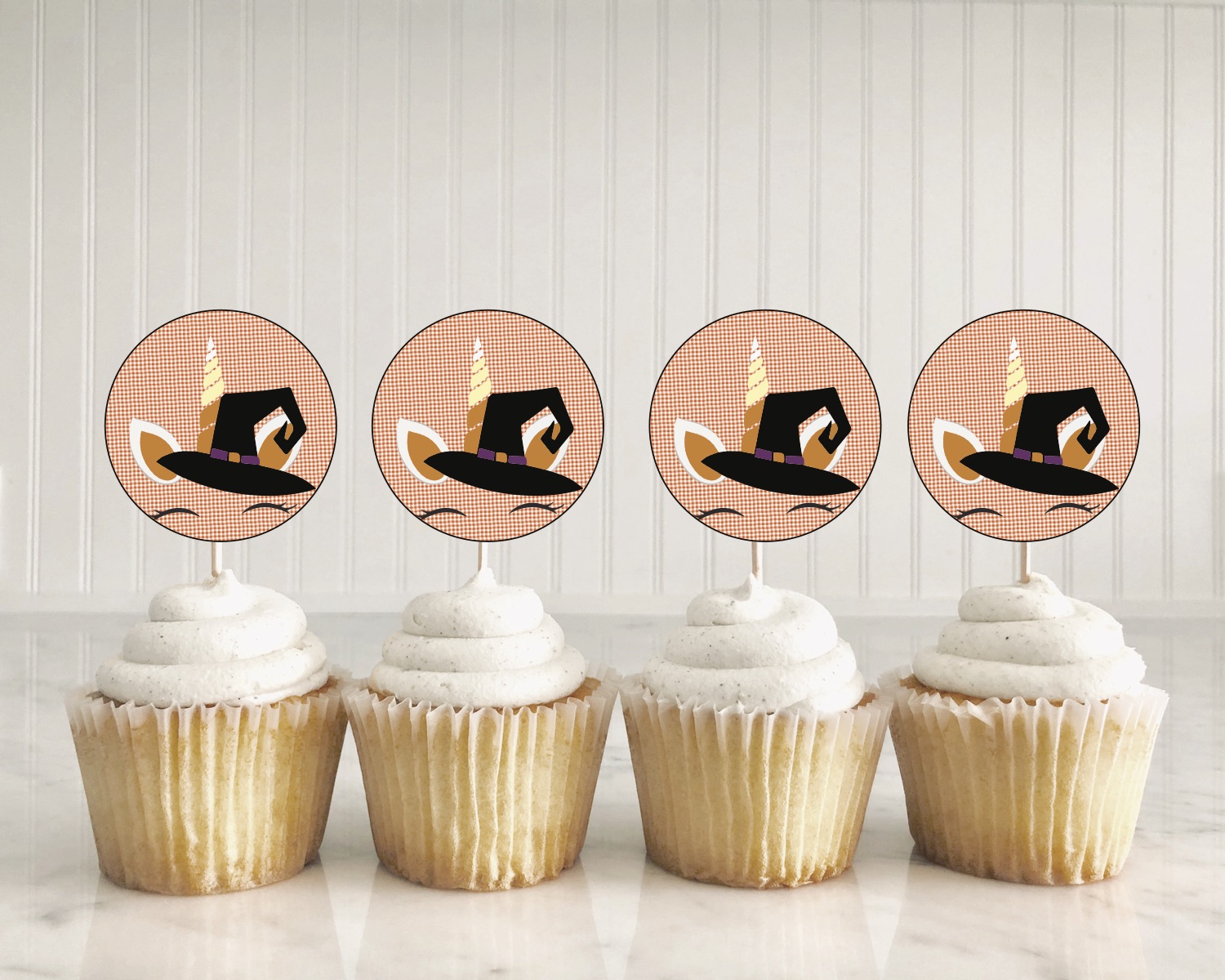 Unicorn Witch Cupcake Toppers