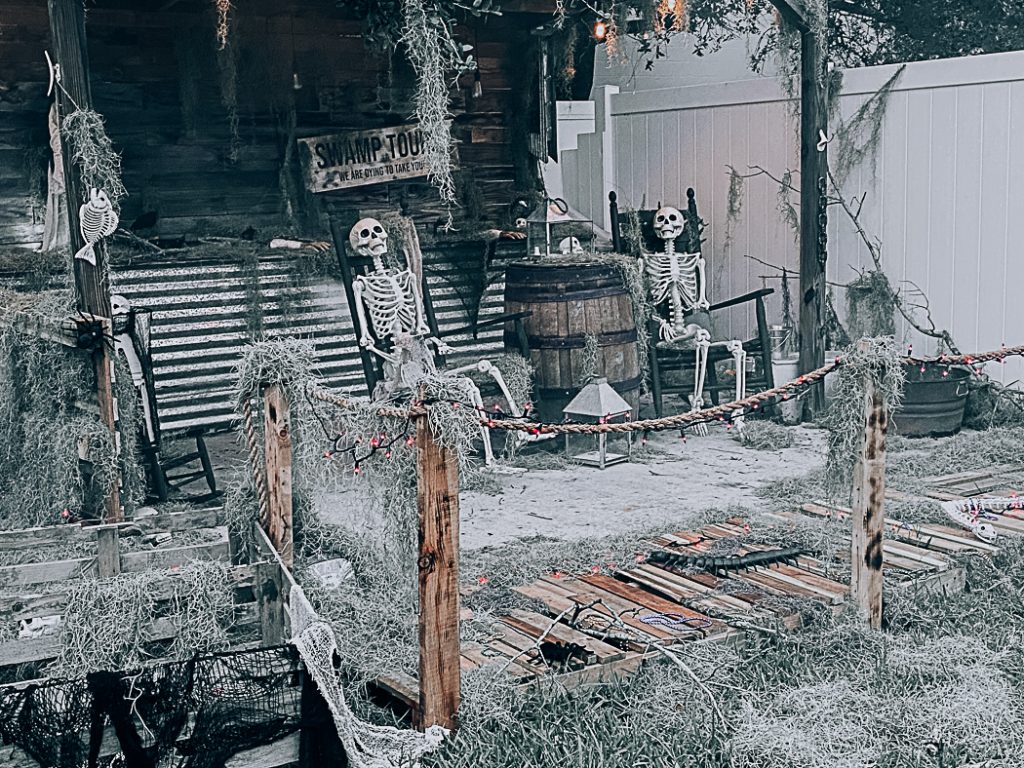 Spooky Halloween Swamp yard display
