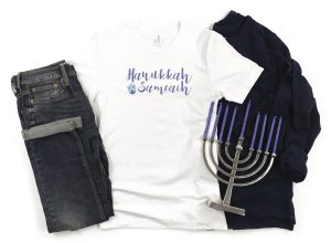 Custom Hanukkah Shirt Menorah Jeans