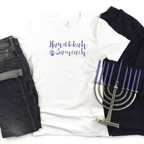 Custom Hanukkah Shirt Menorah Jeans