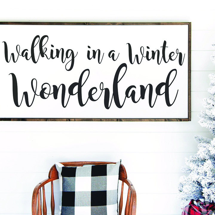 Winter Wonderland Sign Buffalo Plaid Blanket