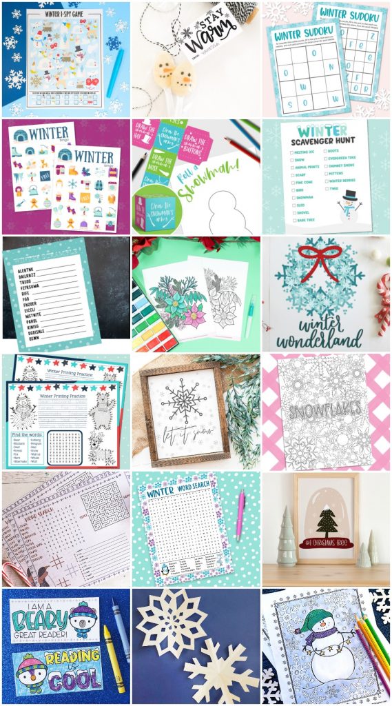 Winter Printable Collage