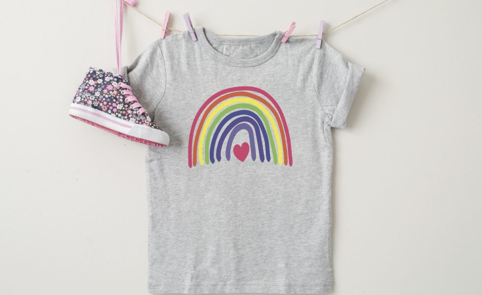 Adorable Hanging Rainbow Shirt