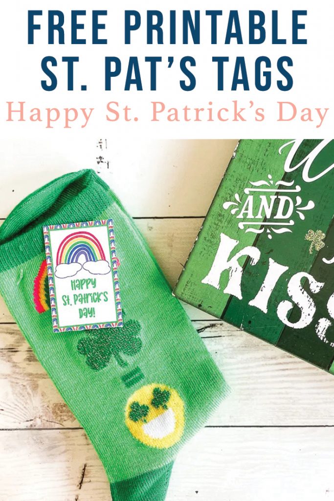 Green Socks St Patrick's Day Sign St. Patrick's Day Printable Tag