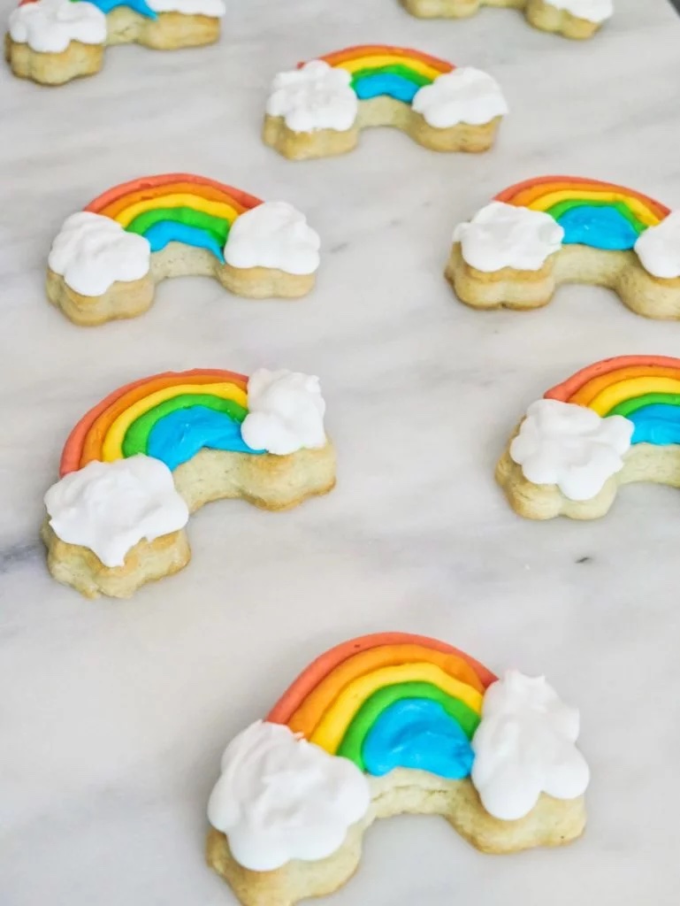Rainbow Decorated Cookies