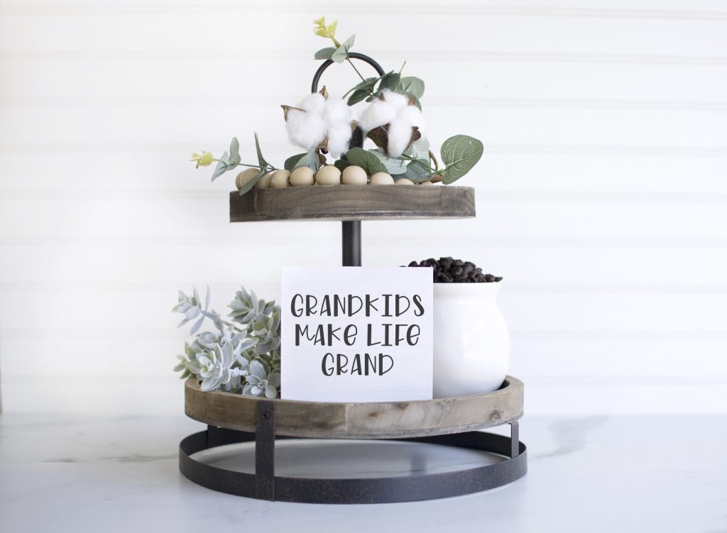 DIY Tiered Tray - Farmhouse - Grandparent SVG - Everyday Party Magazine