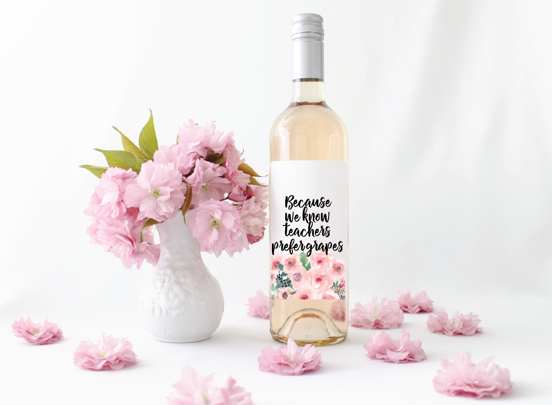 Flower Bouquet Wine Bottle