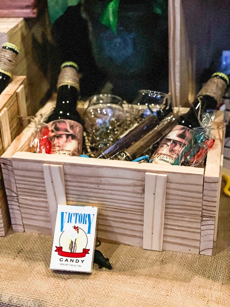 Wooden Crate Cigars Bottled Drinks