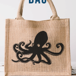 Burlap Octopus Bag