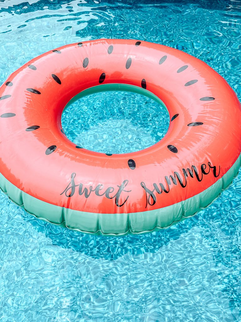 Watermelon Pool Float in the Pool