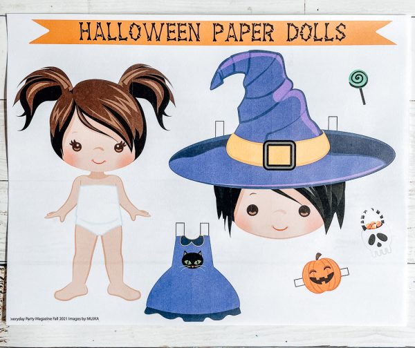 Printable Halloween Paper Dolls - Everyday Party Magazine