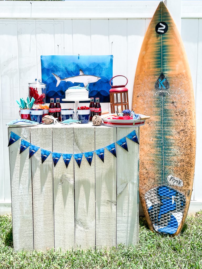 Party Dessert Table Surf Board