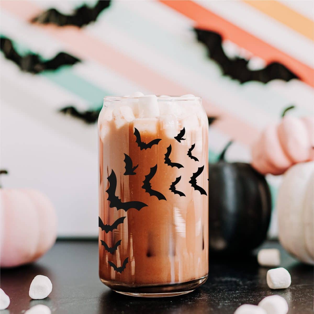 Flying Bats Halloween Cup by Hey Let's Make Stuff