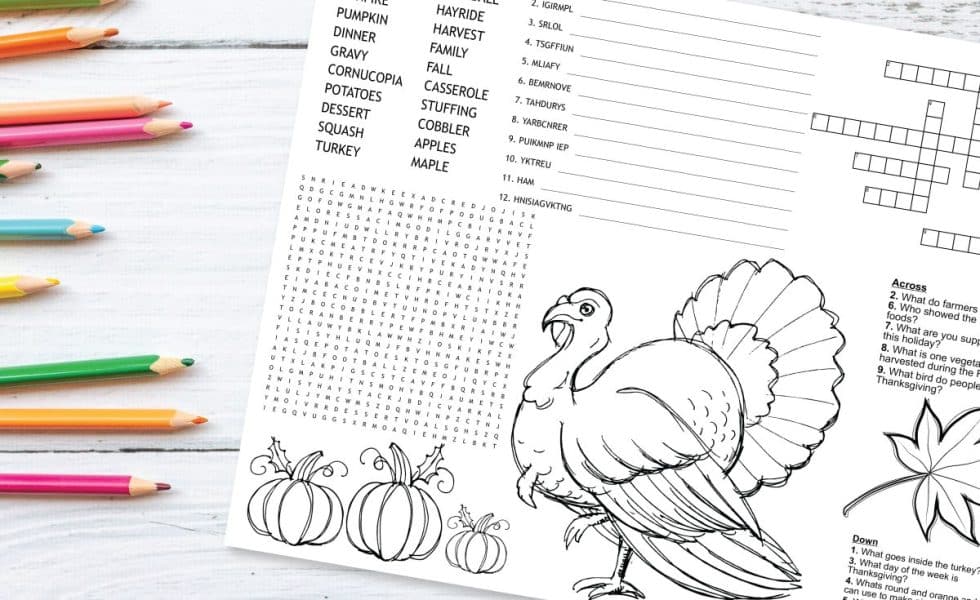Thanksgiving Activity Page