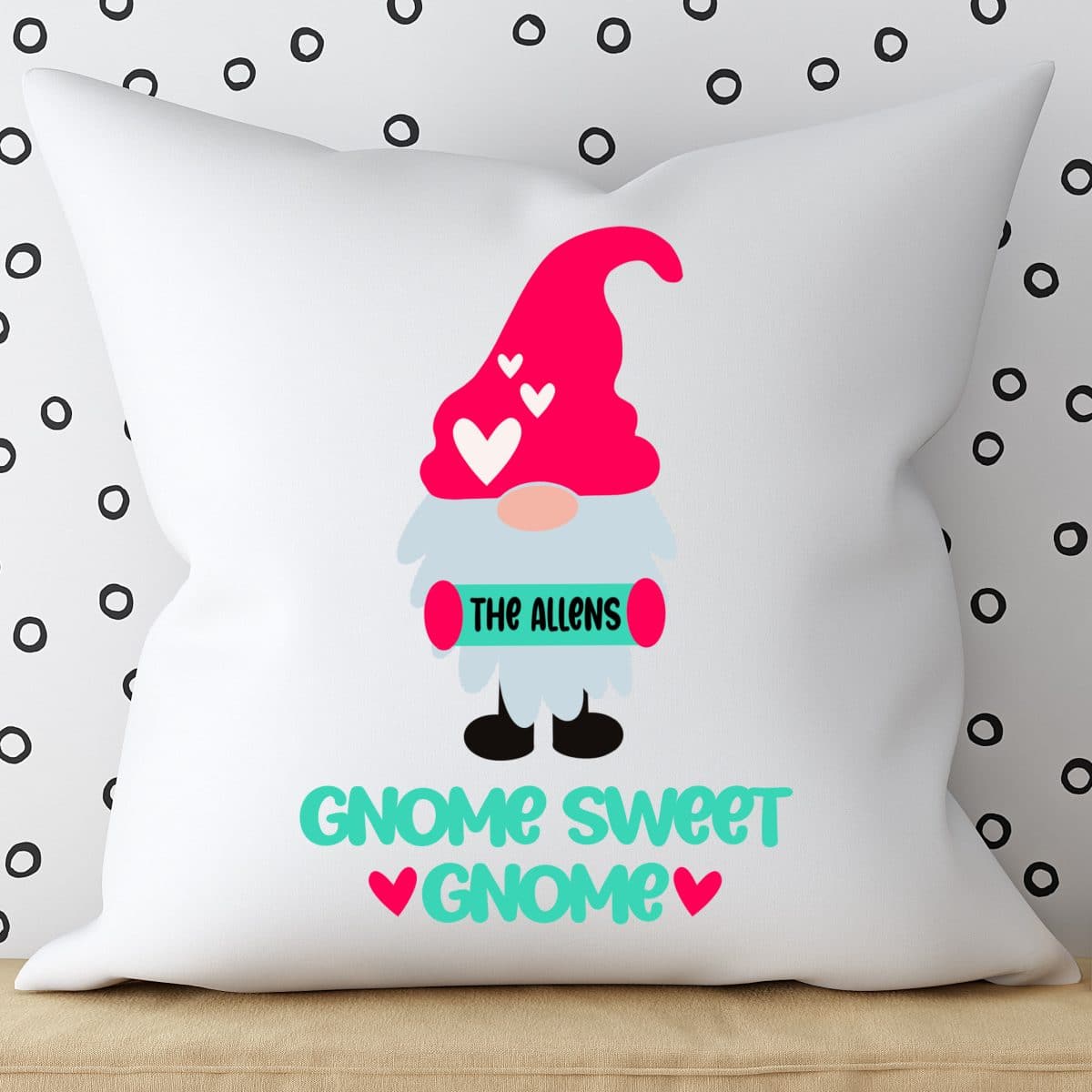 Gnome Sweet Gnome Pillow by Hello Creative Family