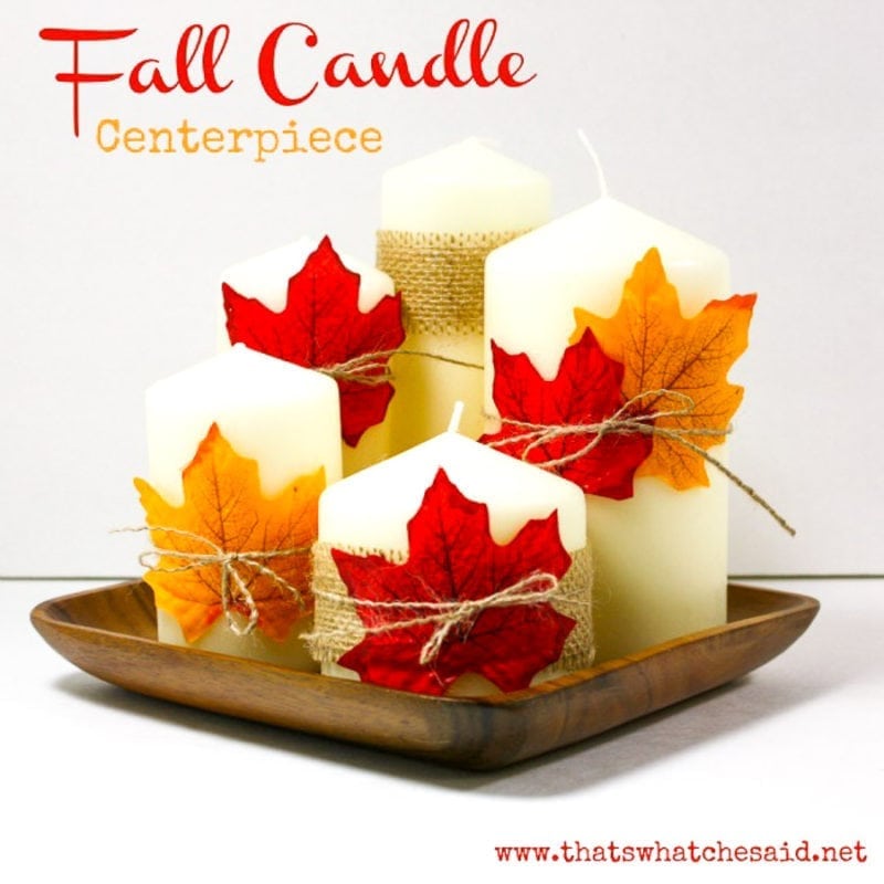 Fall Candle Centerpiece