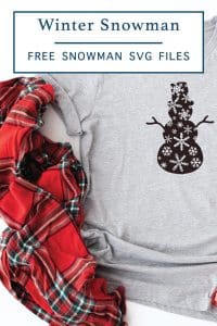 Winter Snowman SVG