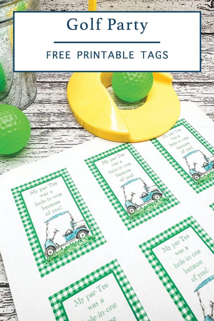 Golf Party Favor Tags