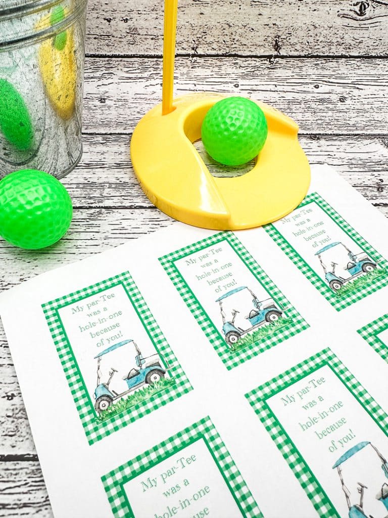 Golf Party Tags