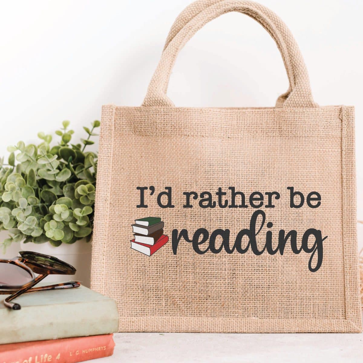 I'd Rather Be Reading. Cotton Tote Bag – Intensely Distracted