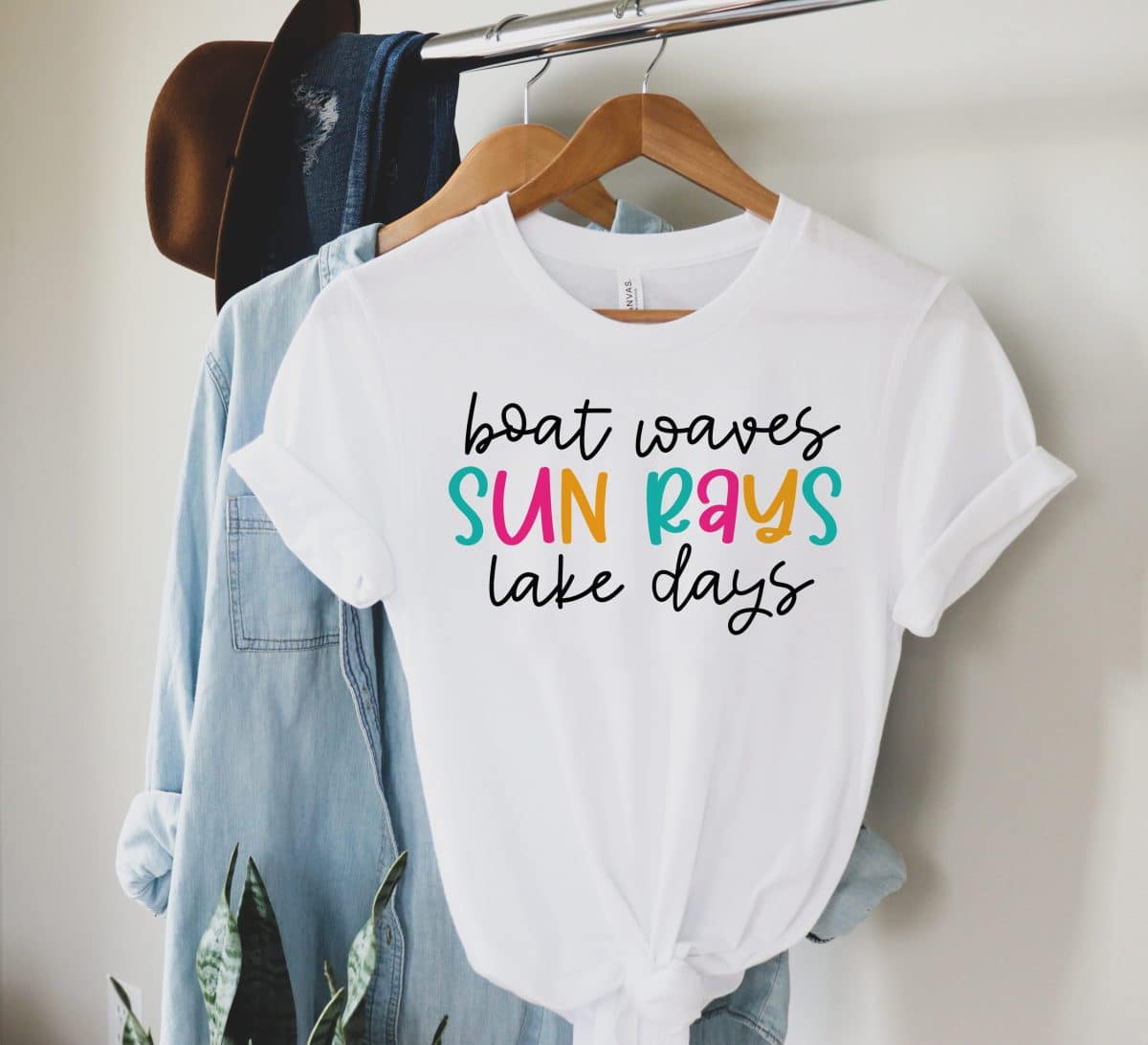 Boat Waves Sun Rays Lake Days Shirt by Kara Creates